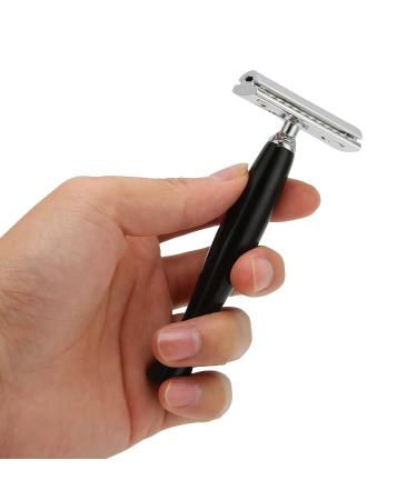 Double Edge Razor - Safe & Easy Operation for Men | Classic Black Manual Shaver - Long-Lasting Quality - Buy Online on GoSupps.com