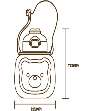 General Purpose Large Capacity Plastic Water Cup Double Drink Big Belly Cup High Temperature Resistance Lovely Gift for Children - Buy Online on GoSupps.com