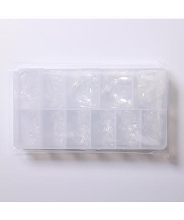 AIMeili 550 Pieces Clear Transparent False Toe Nails - Full Cover Artificial Toenail Tips with Storage Box - Buy Online on GoSupps.com