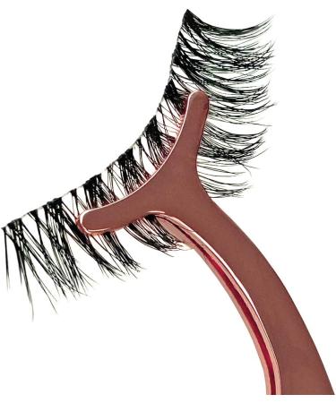 Magic Lashy Eyelash Applicator - Rose Gold Tweezers for False & Magnetic Lashes | Women's Eye Makeup Accessories - Buy Online on GoSupps.com