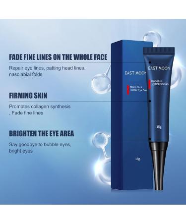 EAST MOON Men's Cool Tender Eye Cream - Anti-Wrinkle Firming & Puffiness Reducing Peptide Gel (2PCs) - Shop Internationally! - Buy Online on GoSupps.com
