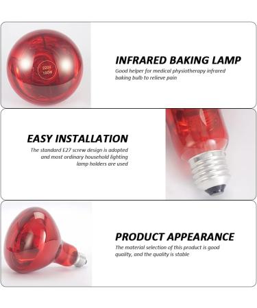 Naveso 100W Infrared Heat Lamp for Reptiles & Animals - Durable E27 Base Red Light Radiators (2 Pack) - Ideal for Turtles Chickens & Terrariums - Buy Online on GoSupps.com