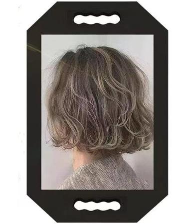 Rimosy Lightweight Handheld Mirror - Double Handle Mirror for Barbers, Salons, and Beauticians - Black Foam Handle, Easy to Carry & Hold - Ideal for Haircuts & Make-up - Buy Online on GoSupps.com