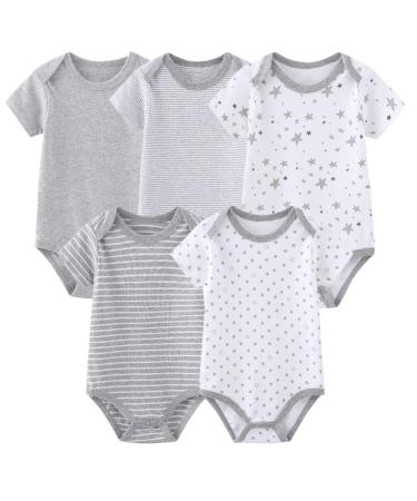 MAMIMAKA Baby Bodysuits Baby Pants Trousers Baby Clothes Short Sleeve Bodysuits Onesies for Baby Boys and Girls Bodysuits-2 9-12 Months - Buy Online on GoSupps.com