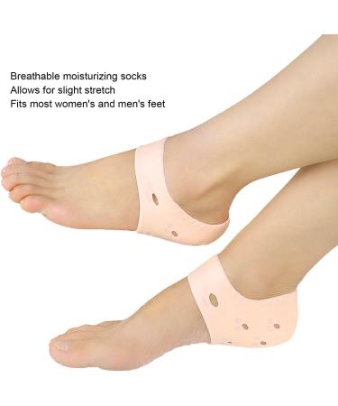 Moisturizing Gel Heel Socks Toeless 5 Pairs Reusable Reduce Fine Lines Gel Heel Sleeves for Dry Feet - Buy Online on GoSupps.com