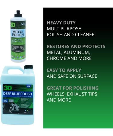 3D Metal Polish - Heavy Duty Multi Purpose Cleaner and Restorer for Metal, Aluminum, Chrome - 16oz - Buy Online on GoSupps.com