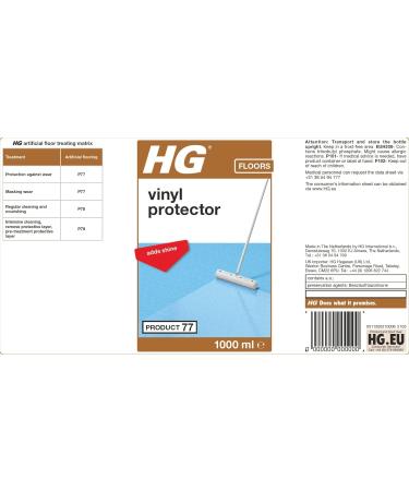 HG Vinyl Protector Gloss Finish Coating for Artificial Flooring - 1L (Pack of 1) | Protect Against Wear & Tear, Scratches, Damage | Non-Slip Formula | Glass Polish Included - Buy Online on GoSupps.com