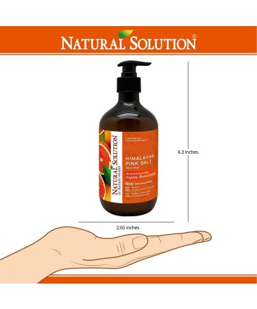 Natural Solution Hand Wash, enriched with moisturizing blood orange and Himalayan pink salt, comes in a 14 oz bottle (Pack of 3) for gentle cleansing and hydration - Buy Online on GoSupps.com