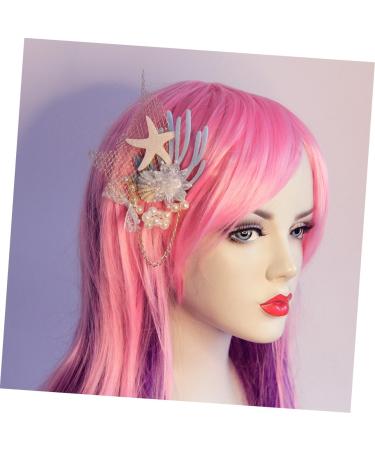 Beaupretty 1PC crystal headband hair barrette bridal headpieces for wedding crystal pearl hair clip headdress pearl hair clips pearl hair pin women's hair pin coral hair accessories bride - Buy Online on GoSupps.com