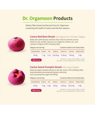  Dr.ORGAMOON Cactus Fruit Dietary Fiber Biscuit InBody Program 2 weeks_ (14ea/Box) - Buy Online on GoSupps.com