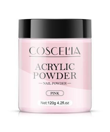 COSCELIA Nail Set Powder Pink 120g for 3D Nail Extensions No Lamp Required A01-034