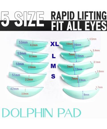 Lash Lift Rods & Green Eyelash Perm Pads | Mega L Curl Lash Lamination Shields - 100 Applications 6 Sizes for Perfect Curl - Buy Online on GoSupps.com