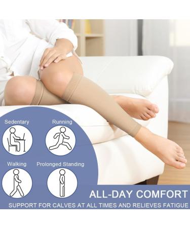 Beister Calves Medical Compression Stockings for Men & Women 20-30 mmHg Varicose Veins & Thrombosis Support Beige 4XL - Buy Online on GoSupps.com