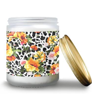 Shop Lavender Scented Candles - Aromatherapy Jar Candles Gift Set Long Lasting 7 oz Perfect Birthday Gifts for Women - Yellow Rose on Leopard Background - Buy Online on GoSupps.com