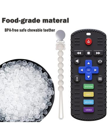Silicone Baby Teething Toy - Remote Control Shape Chew Toy for Babies Over 6 Months (Black) - Buy Online on GoSupps.com