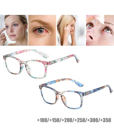 Kyaoayo Anti-Blue Reading Glasses for Men & Women | High-Quality Retro Rectangular Design | Comfortable Spring Hinges | 3 Diopters Super Reading Aid - Buy Online on GoSupps.com