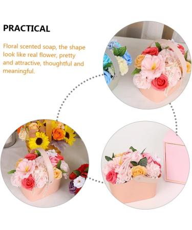 FRCOLOR Soap Flower Box Bath Flowers Woman Birthday Bath Soap Bridal Shower for Guests Scented Soaps Beauty for Women Decor Bride Birthday Present Fancy Artificial Leather - Buy Online on GoSupps.com