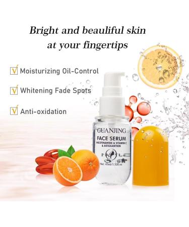 Niacinamide Serum for Face Niacinamide Facial Moisturizing Essence Vitamin C Serum Astaxanthin Serum Anti Aging & Wrinkle Face Serum Evens Skin Reduce Dark Spots Pore Serum for Oil Control - Buy Online on GoSupps.com
