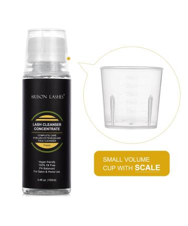 Eyelashes Cleaner Concentrate 100ml | Foam Shampoo for Extensions & Natural Lashes | Paraben & Sulfate Free | Fressia | Salon & Home Use - Buy Online on GoSupps.com