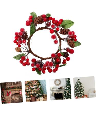 Zerodeko 3 Pcs Christmas Wreath Window Wreaths Christmas Pine Needle Decoration Christmas Swag Winter Fruit Wreath Xmas Window Garland Holiday Greenery Wreath Green Leaves Red Fruit Plastic - Buy Online on GoSupps.com