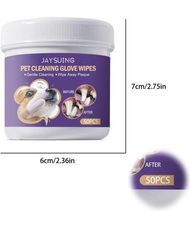 50 Pieces Dog Dental Care Finger Pads & Cleaning Wipes - Optimal Oral Hygiene for Pets - Buy Online on GoSupps.com