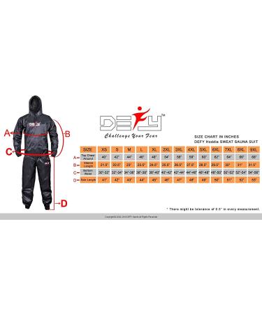 DEFY Heavy Duty Sweat Sauna Suit with Hood X-Large - Anti-Rip for Fitness Workout - Buy Online on GoSupps.com