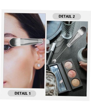 HAPINARY 2 Sets Stainless Steel Eye for Eyeshadow Aluminum Alloy Eyeshadow Brush Artificial Fiber - Buy Online on GoSupps.com