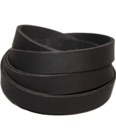 Genuine Top-Grain Leather Strap 72 x 5/8 x 1/8 | DIY Arts & Crafts Clothing Jewelry Wrapping | Black Leather Strip - 7-8 oz - Buy Online on GoSupps.com