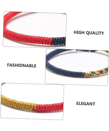 Amosfun 3Pcs bohemia to weave colored rope decorate bracelet Gift jade thread folk-custom Miss nationality Year of birth literature and art friendship Diamond Knot rope manual - Buy Online on GoSupps.com