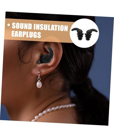 Buy Moldable Silicone Earplugs for Sleep & Study - Reusable Sound Insulation | Black - 1 Pair - Buy Online on GoSupps.com