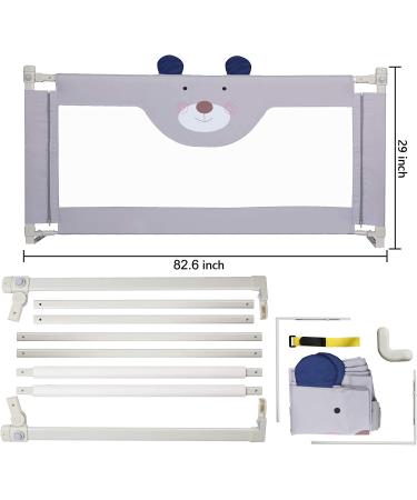 RDHOME 82.6" Bed Rails for Toddlers Extra Tall Kids Bed Guardrail  Vertical Lifting Collapsible Baby Safety Bed Rail Guards Fit CA King Size Bed (1 Side) 82.6'' - Buy Online on GoSupps.com