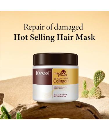 Karseell Collagen Hair Mask 500ml Deeply Repairing Argan Oil Collagen Hair Mask for Dry Damaged Hair - Buy Online on GoSupps.com