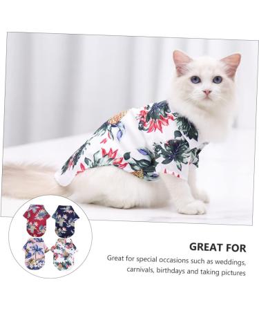Nusitou 4-Piece Green Hawaii Pet Shirt Set - Fashionable Summer Dog T-Shirts & Blouses for Boys - Buy Online on GoSupps.com