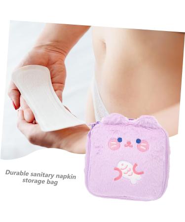 Healifty Plush Storage Bag Set - Decorative Purse Organizer for Menstrual Pads and Napkins - Buy Online on GoSupps.com