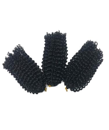 Coolbers 3 Pieces 8 Inch Marley Braids Crochet Hair Extensions - Synthetic Malibob Crochet Braids (8 Inch 1B) for Stylish Hairstyles - Buy Online on GoSupps.com