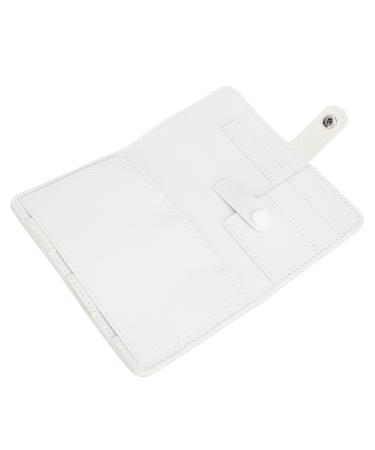 Nail Tips Storage Container Bag Portable PU Zipper Multipurpose Nail Drill Bits Organizer Bag for Salon (White)
