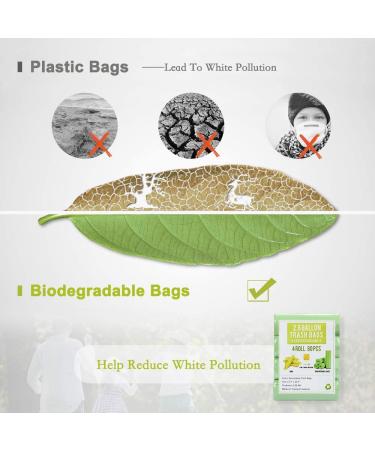 80 Count 1.2 Gallon Small Biodegradable Garbage Bags - Eco-Friendly Compostable Trash Can Liners - Buy Online on GoSupps.com
