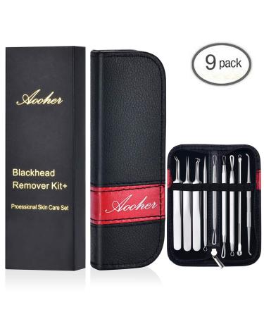 OETUIOW 9pcs Blackhead Remover Tool Kit - Professional Pimple Comedone Extractor Set for Pimples, Blackheads, Zit Removal - Forehead, Facial, and Nose - Buy Online on GoSupps.com