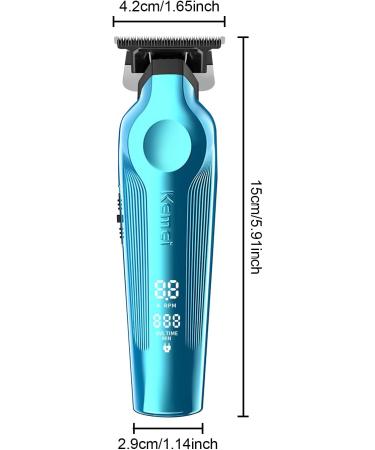 KEMEI 264 Hair Clippers for Men Professional Cordless T Blade Zero Gap Trimmer Electric Barber Trimmer Rechargeable Clippers for Men Haircut Mens Beard Trimmer with LED Display(Blue) - Buy Online on GoSupps.com