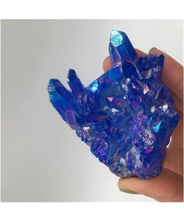 Crystal Cluster Specimen Blue Angel Aura Flower Natural Electroplating Gemstone Quartz Cluster Home Collections (Size : 100-150g) - Buy Online on GoSupps.com