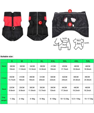 Ectkuee XXL Rose Winter Warm Waterproof Dog Coat Jacket | Quilted Padded Puffer Pet Clothes for Small Dogs - Shop Internationally! - Buy Online on GoSupps.com