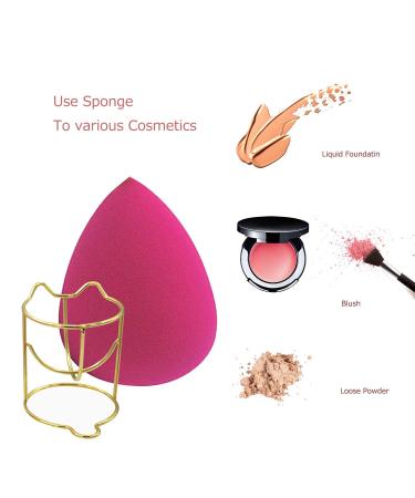 Shop Latex-Free Makeup Sponge Blender - Dual Layer Beauty Sponge with Holder | Pink Beauty Essentials for Flawless Application - Buy Online on GoSupps.com