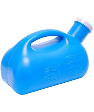 Portable Mens Potty 3000ML Large Male Urinal with Cover Pee Bottle Collector Travel Toilet for Hospital Home Camping Car Travel Blue Enchanting12