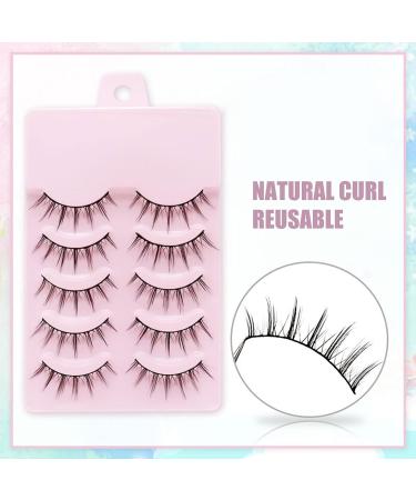 5 Pairs Black DIY False Eyelashes - Natural Stylish Makeup Extensions for Women | Best Eye Lashes & Adhesives - Buy Online on GoSupps.com