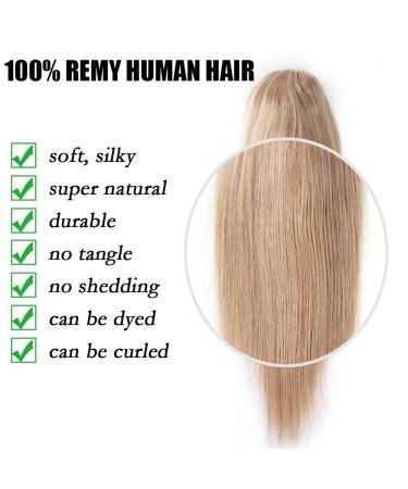 Buy Elailite Real Hair Ponytail Extensions 55cm 120g - Remy Smooth #12/613 Golden Brown & Bleached Blonde Hair Parts with Clamp - Buy Online on GoSupps.com
