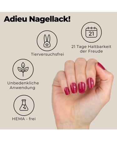 Shop Miss Sophie Nagel Brick Red Nail Wraps | Ultra-Thin Long-Lasting Self-Adhesive Foils - 24 Pack - Buy Online on GoSupps.com