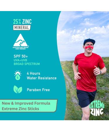 Sun Zapper Extreme Zinc Stick SPF50+ Face Sunblock | Red Color Zinc Sunscreen Stick | Made in Australia - Buy Online on GoSupps.com