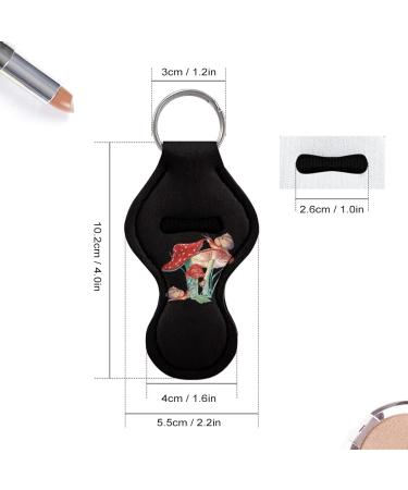 Poceacles Chapstick Keychain for Women and Girls - Loose Pouch for Lipstick Lip Balm Gloss - Wrist Strap Black Mushroom - Buy Online on GoSupps.com