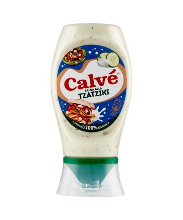 Calv Calv Tzaziki Sauce 8 Pieces 250 ml Tzaziki Cucumber Garlic Sauce Ideal for Pinching Salads Meat and Fish Colour-Free Gluten Free Vegan