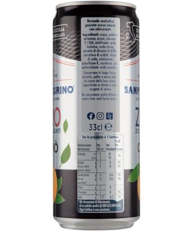  Italian Gourmet E.R. San Pellegrino Chinotto Zero Sugar Free Canisters 33 cl Orange Lemonade with No Added Sugar + Italian Gourmet Polpa 400 g Set of 24 - Buy Online on GoSupps.com